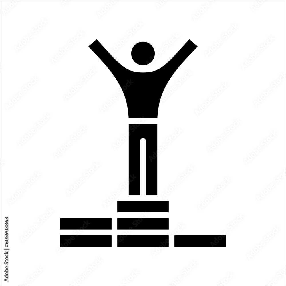 Aufkleber solid vector icon for champion which can be used various design projects.