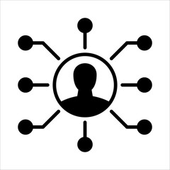 Solid vector icon for social media which can be used various design projects.