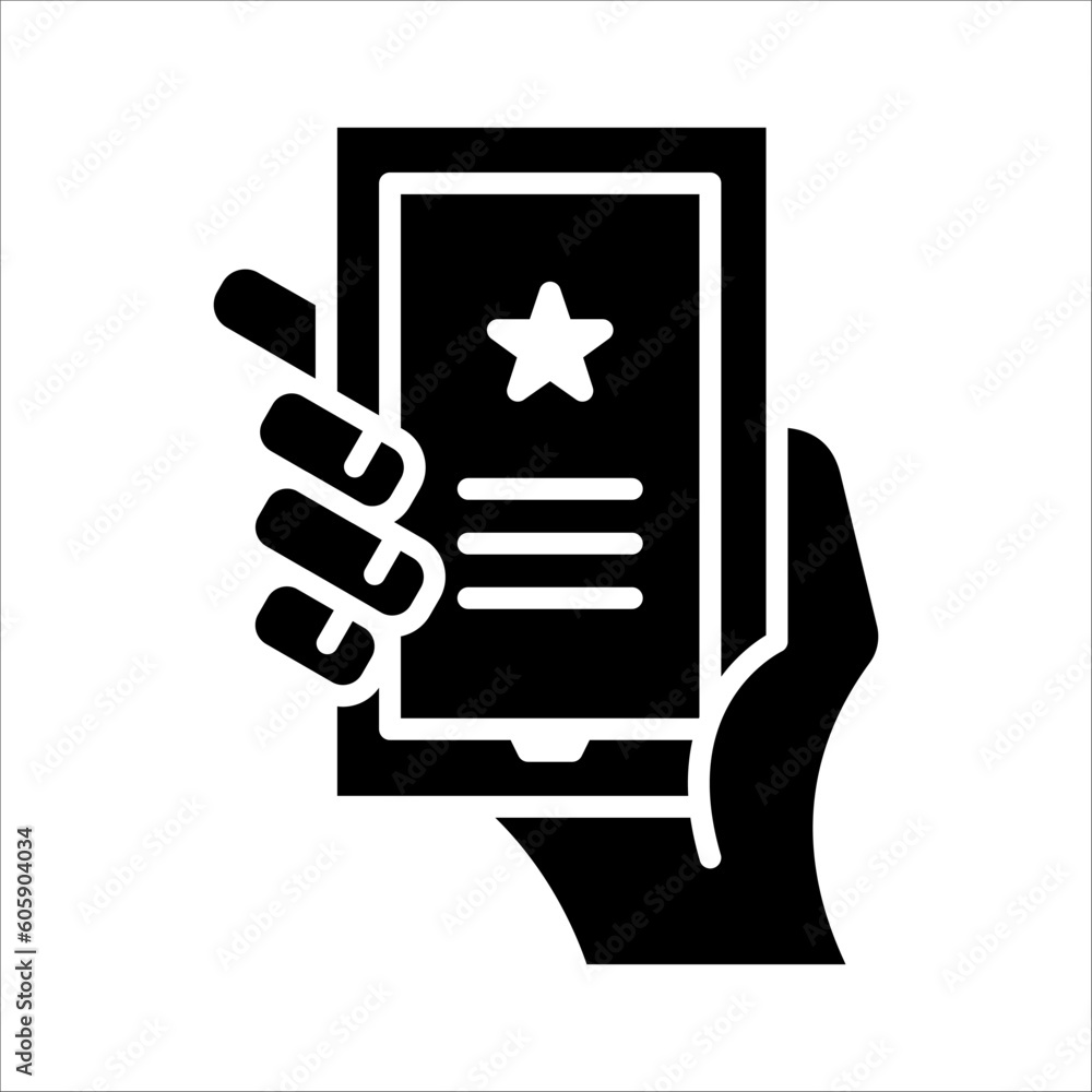 Poster solid vector icon for favorite which can be used various design projects.