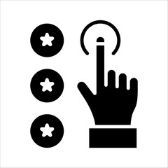 Solid vector icon for rating which can be used various design projects.