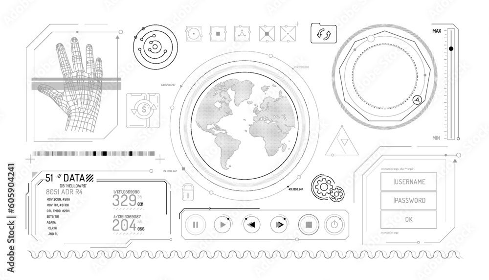Poster set of infographic elements about global transactions and e-commerce security.