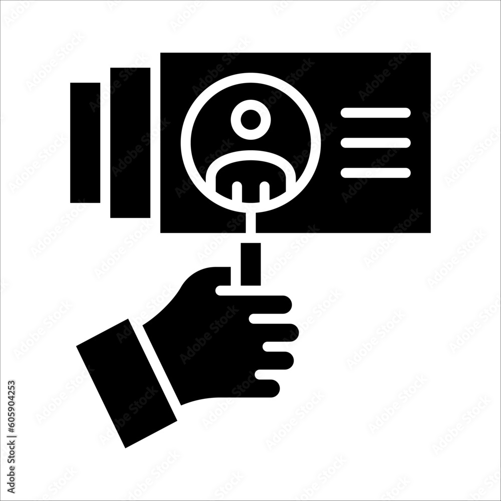Poster solid vector icon for identity which can be used various design projects.