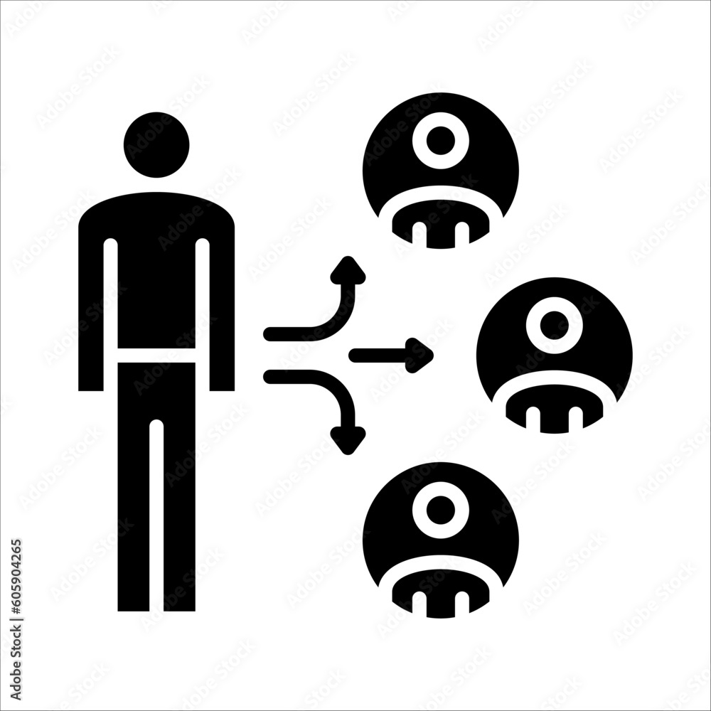 Poster solid vector icon for manager which can be used various design projects.
