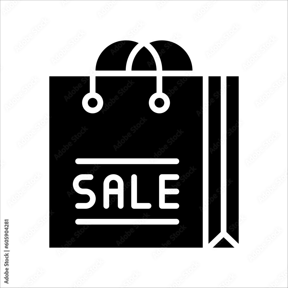 Poster solid vector icon for shopping which can be used various design projects.