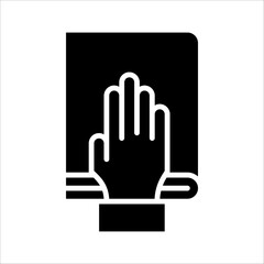 Fototapeta premium Solid vector icon for oath which can be used various design projects.