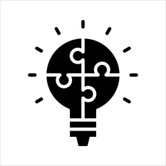 Solid vector icon for ideas which can be used various design projects.
