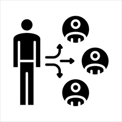 Solid vector icon for manager which can be used various design projects.