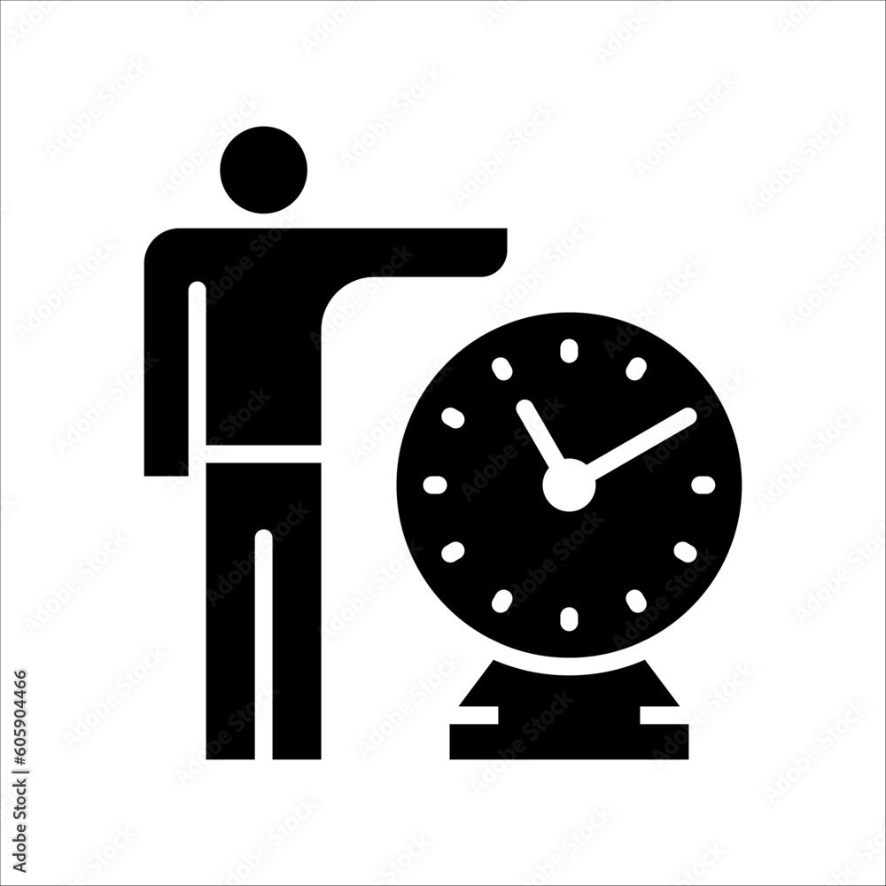 Poster solid vector icon for timing which can be used various design projects.