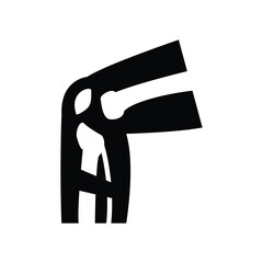 Broken leg vector icon