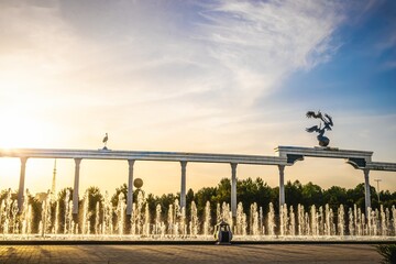 Tashkent, Uzbekistan - May 10, 2023: Central City Square - 