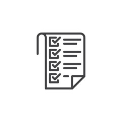 Survey report line icon