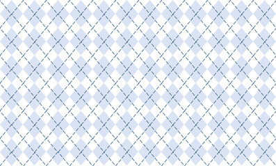 Blue diamond with grid on top repeat pattern, replete image, design for fabric printing