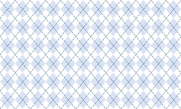 Blue diamond with grid on top repeat pattern, replete image, design for fabric printing