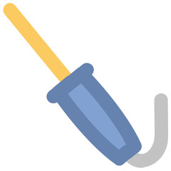 An egg beater bold line icon design 