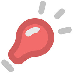 An icon of a bulb bold line design