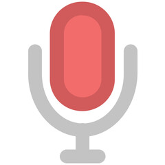 Bold line icon of a mic