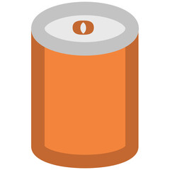 Icon of battery bold line design 
