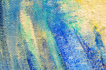 Colorful abstract oil painting art background. Texture of canvas and oil.