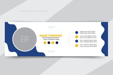 Business email signature or email footer design template for social media cover 
Professional 