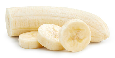 Banana slices Isolated with clipping path