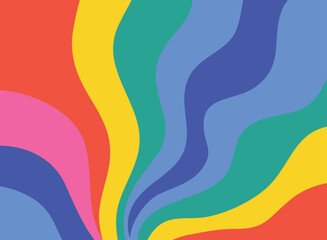 Colorful Abstract Background Rainbow Lines	