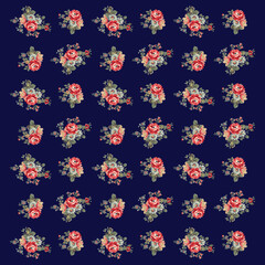 Fototapeta na wymiar Seamless flower bloomed pattern background is a beautiful and versatile background that can be used for a variety of purposes, such as website backgrounds, blog headers, and social media posts.