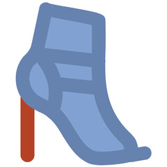 Women Ankle Boot Bold Vector Icon

