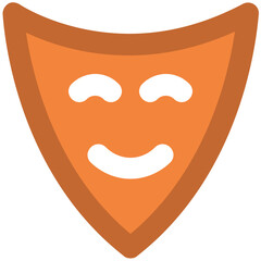 A face mask prop, bold line icon