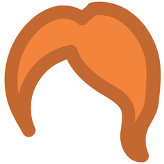 Women hair wig bold line icon