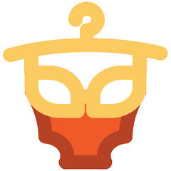 Line icon of ladies blouse, trendy vector 