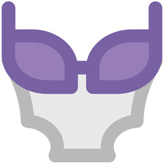 Line icon of ladies blouse, trendy vector 