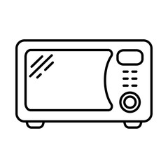 Microwave oven icon. Kitchen appliance icon. Vector illustration.