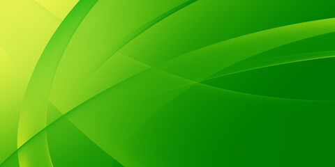 Abstract green wave background. Dynamic shape composition with soft gradients