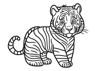 tiger illustration icon vector