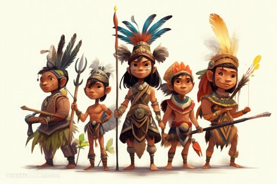 National Day, Gawai Dayak, Serawak. Cartoon Illustration. Generative AI