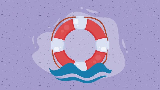 boat lifeguard float nautical animation
