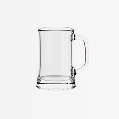 empty glass on white background