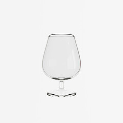 empty glass on white background