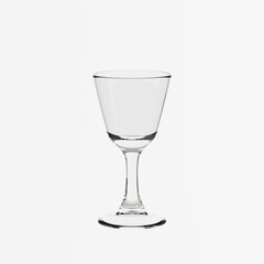 empty glass on white background