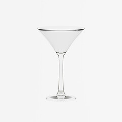 empty glass on white background