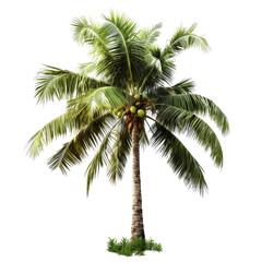 Fototapeta na wymiar coconut tree isolated on white