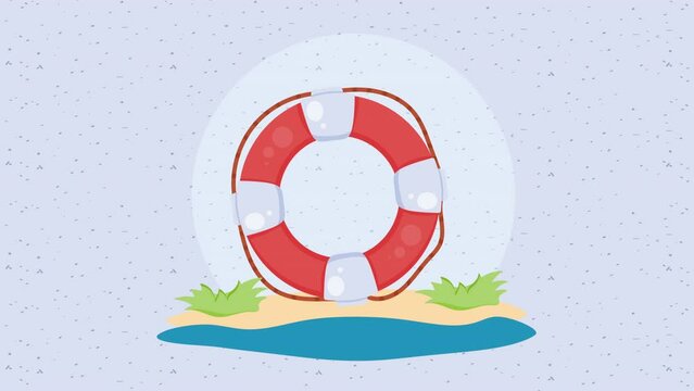 boat lifeguard float nautical animation