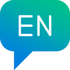 Speak english PNG icon, speaking english language symbol on transparent background