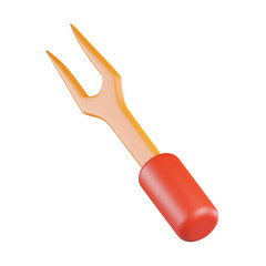 Grill Fork 3D Icon