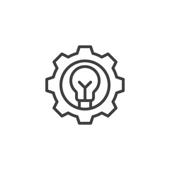 Invention and innovation line icon