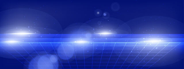 Modern vector blue banner template design