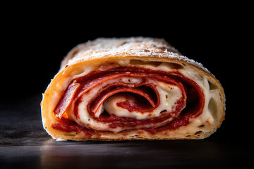 Obraz premium Pepperoni roll, generative artificial intelligence 