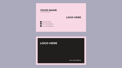 Business card design template, Clean professional business card template, visiting card, business card template.Visiting card for business and personal use. Vector illustration design.