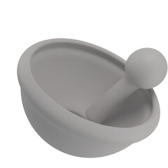 3D Mortar and Pestle Illustration