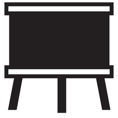 Whiteboard Icon symbolizes communication, collaboration, and visual learning, highlighting its use in classrooms, meetings, and brainstorming sessions for sharing ideas and information